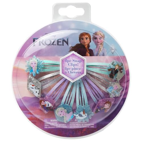 Disney Frozen Kids Hair Clips for Girls Snap Clips 8 Pack Multi Color Ages 3+