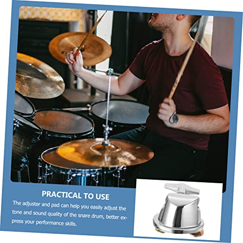Abrazadera Ajustable para Piso Tom de BESPORTBLE, Soporte Montaje para Kit de Batería de Hierro Plateado Compatible con Instrumentos de Percusión miniatura 4