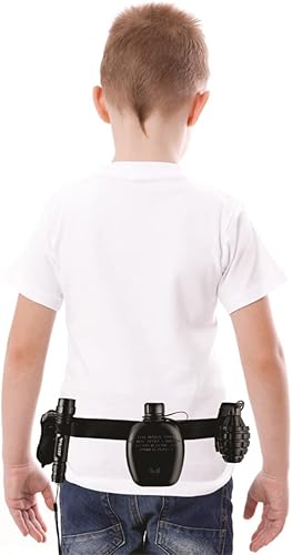 Miniatura 5 de todo en uno, de juegos de rol para niños (incluye protector de SWAT, cinturón ajustable, linterna y más, construcción de plástico duradero,