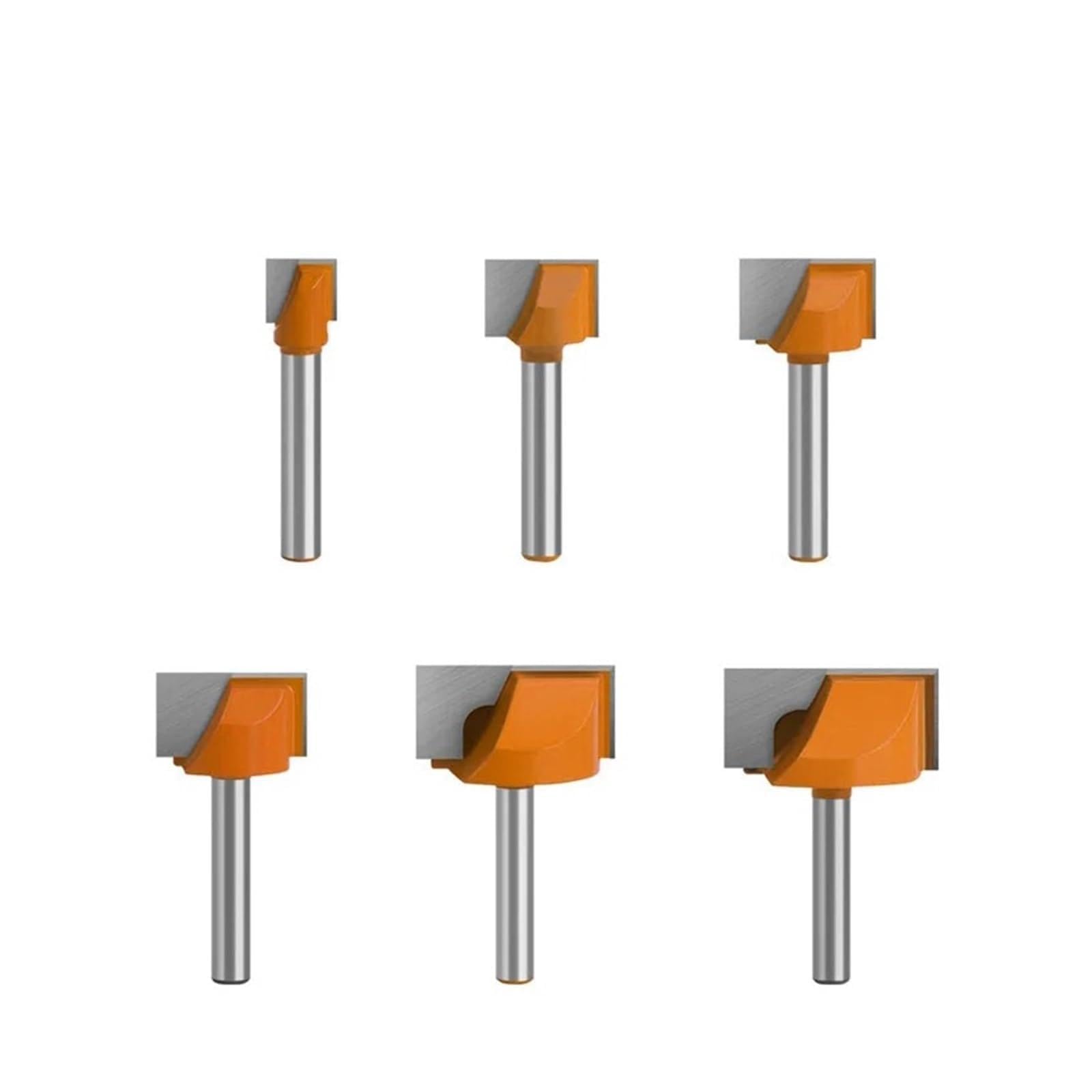 Frese Lavorazione Set di punte for fresatrici con gambo da 6 mm for la pulizia CNC, inferiori for fresa 8 for legno, for lavorazione del(6 Set)