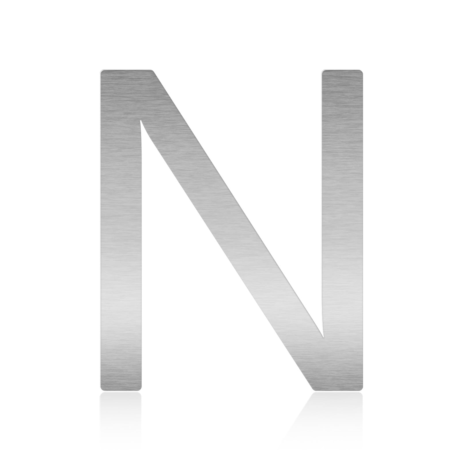 3 Inch Metal Letters, Silver Stainless Steel House Address Mailbox Numbers, Perfect for Home Address Plaques, Door Signs, Office Labels, Custom DIY Crafts Homemade Projects, and Modern Decor(Letter N)