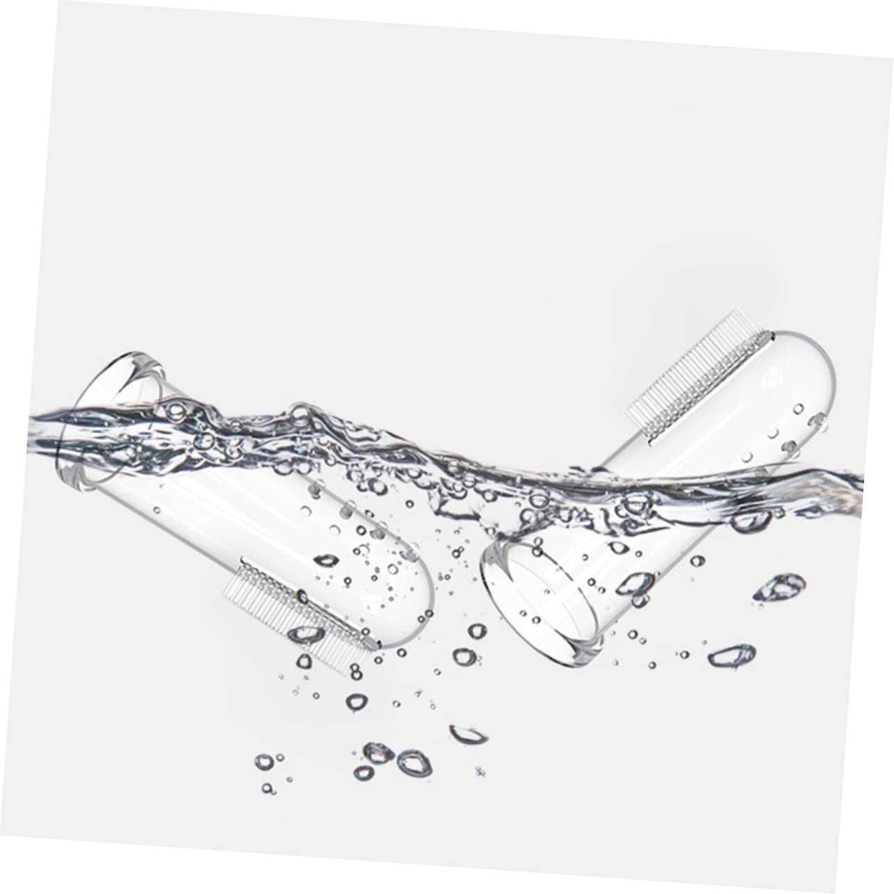 BEBEMOKO 20 Sets Toothbrush for Newborn Toddler Silicone Finger Brush 2-Sided Cleaning Oral Massager Gums Relief Baby's First Oral Care