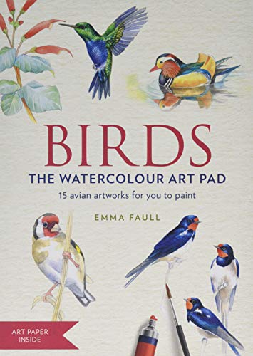 BIRDS Watercolour Art Pad: 15 beautiful artworks for you to paint