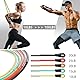 PROIRON Fitnessbänder Resistance Bands 5 Widerstandsbänder Fitnessbänder Set Expander Latexfaden Anti-Bruch Reichhaltiges Zubehör Indoor verfügbar Muskelaufbau Yoga Pilates Fitness Expander Set