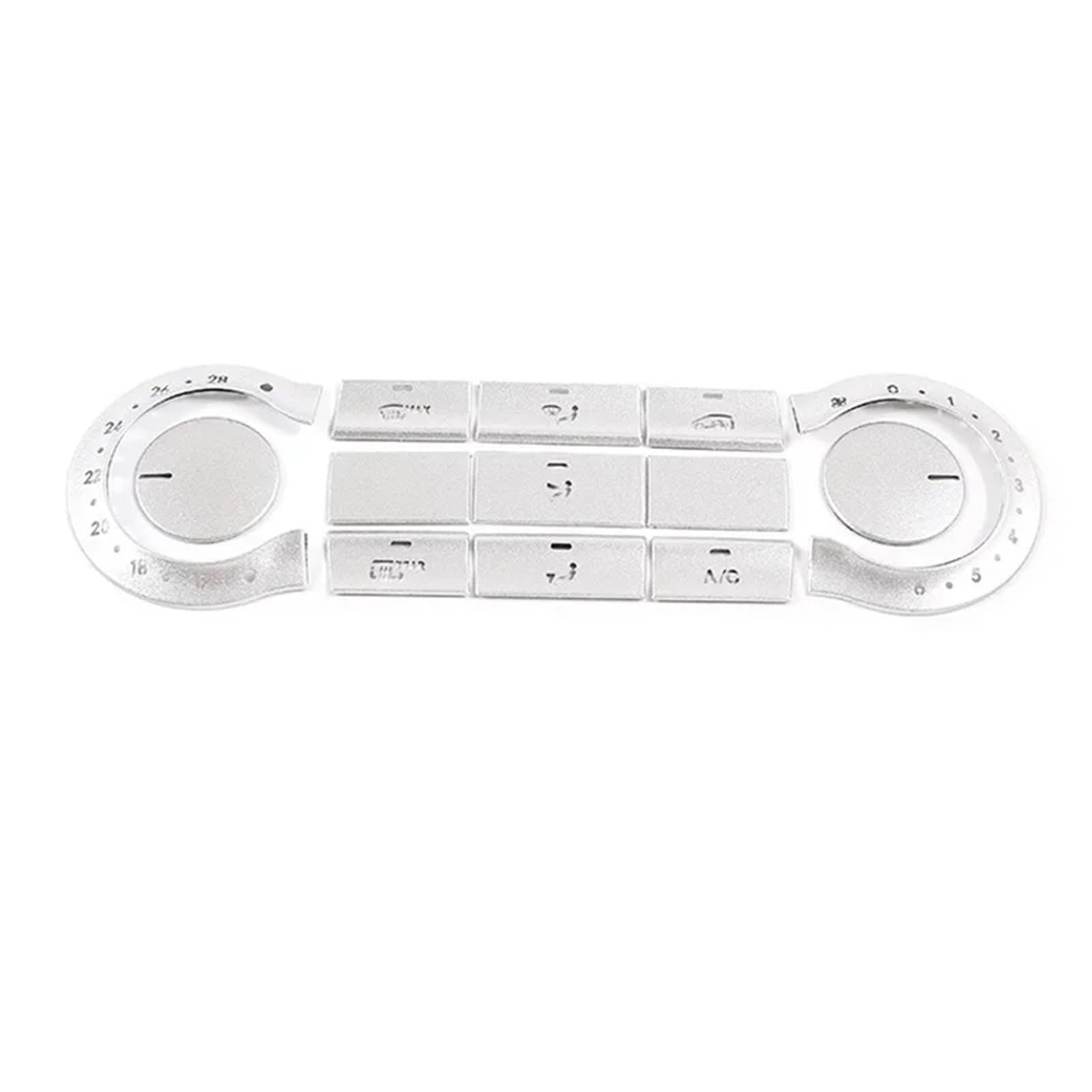 Compatibile Con Benz Per CLA Per GLA 2013-2018 Interruttore Pulsante Auto Adesivo Adesivo Accensione spegnimento Console Centrale Pulsante Aria Condizionata Adesivi pulsanti interni auto