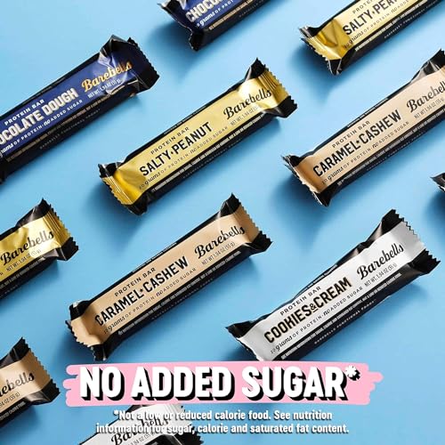 Barebells Protein Bars Variety Pack - 12 Count, 1.9oz Bars - Protein Snacks with 20g of High Protein - Chocolate Protein Bar with 1g of Total Sugars - Perfect on The Go Protein Snack & Breakfast Bars