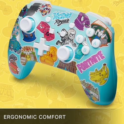 Image of PowerA Enhanced Wireless Controller for Nintendo Switch /Switch 2 / Switch Lite /OLED Model - Fortnite Sticker Mania - Gamepad, game controller, Officially Licensed