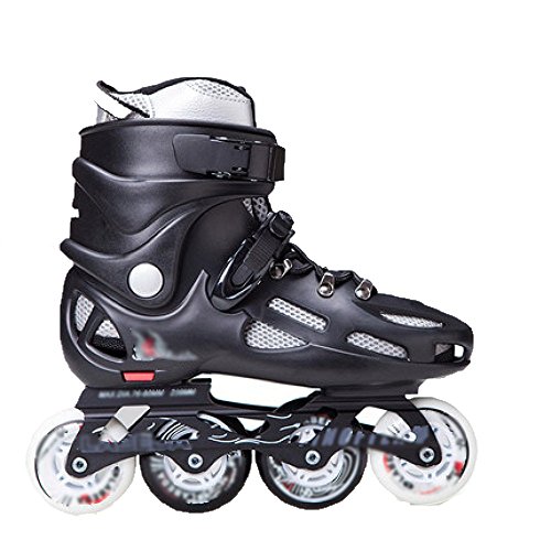 ZCRFY Rollers en Ligne Patins Adultes Patins Patins à roulettes Professionnels Adultes Fleur Plate Patins pour Hommes Et Femmes,Black-42