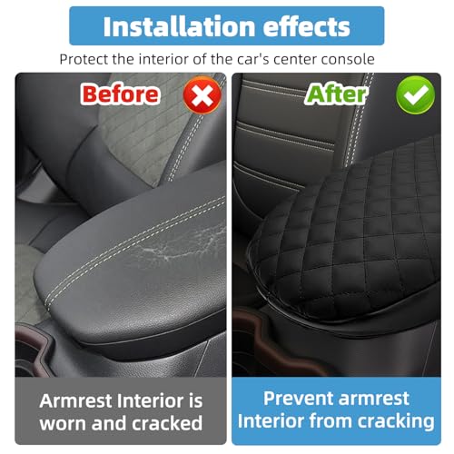 Image of Center Console Armrest Cover for Toyota RAV4 2019 2020 2021 2022 2023 2024 2025 Fully Covered Anti-Scratch Protector Interior Accessories