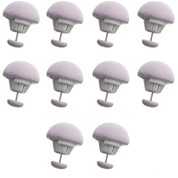 Mushroom Duvet Clips for Bedding, Anti-Slip Quilt Fixer Pins, Reusable Blanket Holder Clips, Cotton Quilt Fasteners for Duvet Cover, Mattress & Curtains – 10 PCS (Gray)-image-33