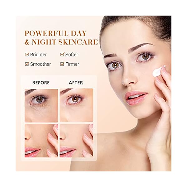 Emieline Retinol Cream for Face, Face Moisturizer with Hyaluronic Acid and Collagen, Day and Night Cream, Anti Aging Cream for Face & Neck, Hydrating, Firming, Reduces Wrinkles, Fine Lines Face Cream