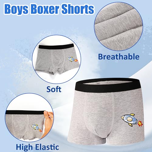 Boys Boxer Briefs 5 Pack, Kids Youth Underwear for 8-14 Years Teen Big Kids Soft Breathable Boxer Shorts Underpants4
