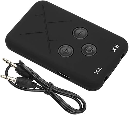 London Express Bluetooth Transmitter Receiver, Wireless Aux, 3.5mm, Portable, Low Latency, 2 in 1 Adapter, Long Battery Life, Dual Connection for TV, Stereo, Headphones, Gym, Speakers, Car and More London Express Bluetooth Transmitter Receiver, Wireless Aux, 3.5mm, Portable, Low Latency, 2 in 1 Adapter, Long Battery Life, Dual Connection for TV, Stereo, Headphones, Gym, Speakers, Car and More