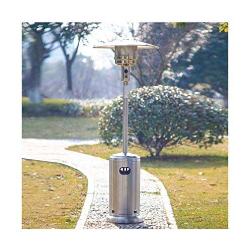 Gas Heizpilz Aus Edelstahl, Gas Heizpilz Höhenverstellbar Terassenheizung 3 Heizstufen Umkippsicherung Für Terrasse, Balkon, Garten,LNG
