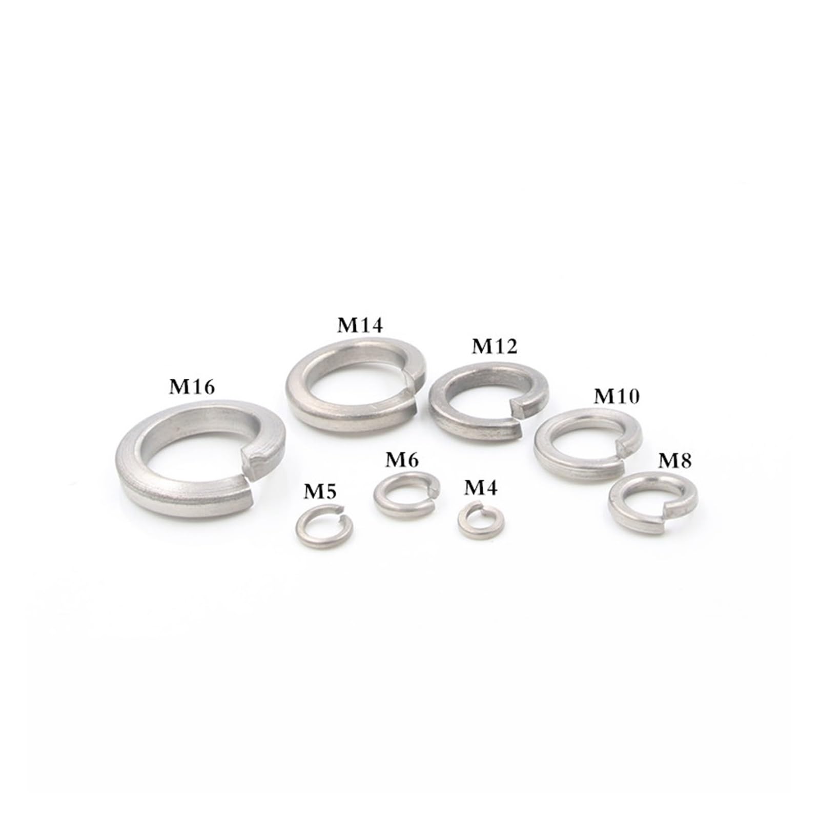 10 Stück M3/4/5/6/8/10/12/14/16/18/20 Federring (Color : Silver, Size : M18)