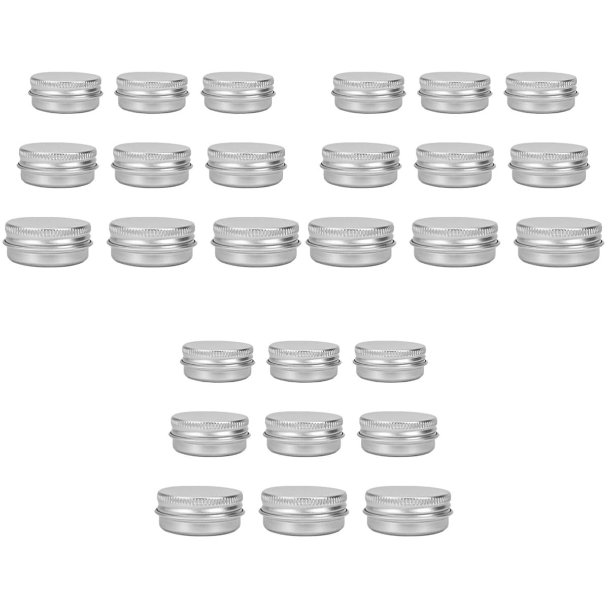 Housoutil 27 Pcs Round Aluminum Can Metal Travel Candy Box