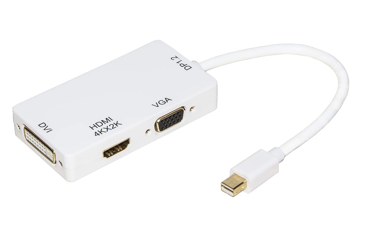 LINK LKADAT18 Mini Displayport Male 1.2 to DVI+HDMI 4Kx2K+VGA Female Adapter