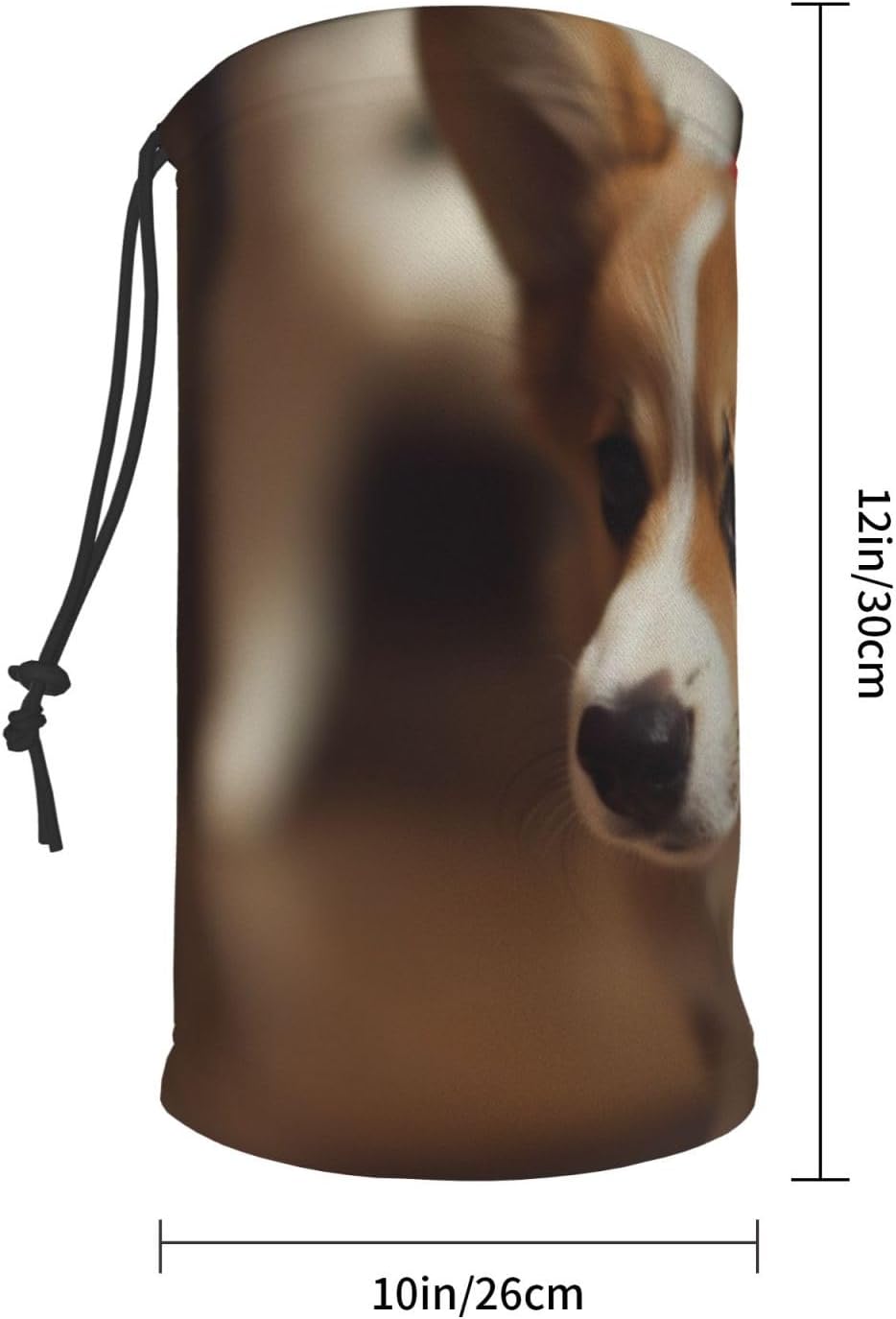 Neck Warmer Winter, Cute Corgi Print For Cold Weather Winter Face Mask,Thick Warm Neck Gaiter Face Scarf,For Men Women Skiing Cycling - With Rope