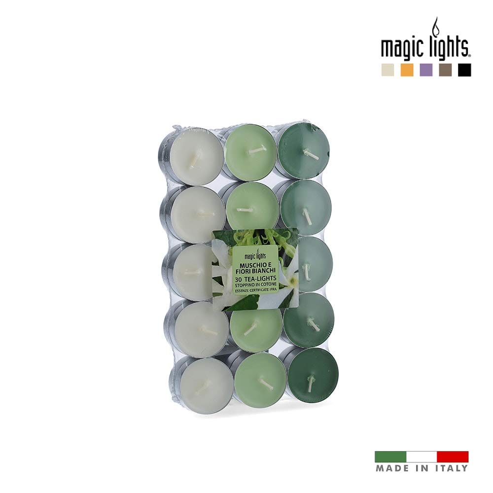 Magic Lights Scented Candles, White, 360 g