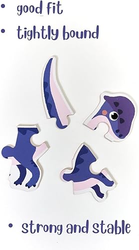 Miniatura 5 de Rompecabezas de madera con forma de dinosaurios de 6 patrones para niños pequeños, rompecabezas de dinosaurios de nivel para principiantes, juguetes