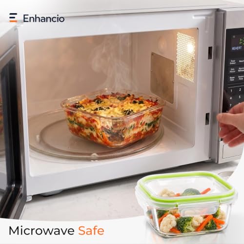 Image of Square Borosilicate Glass Containers with Lids, 800 ml Each, Set of 3 | 100% Food-Safe, Airtight & Leakproof | Microwave, Freezer & Dishwasher Safe for Lunch and Storage