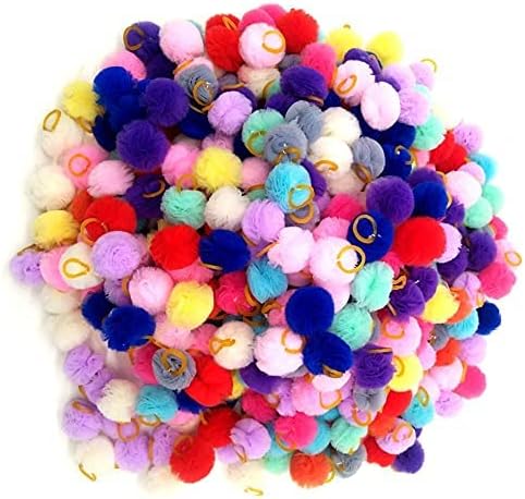 WONSEN Small Dog Bows Colored Ball Design for Puppy Girl Hair Bows with Rubber Bands Ball Pet Dogs Hair Bows Grooming Accessories 40pcs/Pack