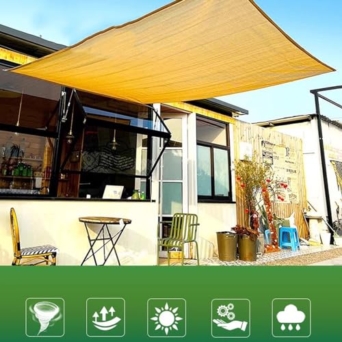 Garden Shade Cloth 8x8m, Resistant Sun Shade Net Mesh Tarp with Reinforced Grommets, Shade Net Cover, Outdoor Shade Cloth for Greenhouse, Plants, Pergola, Patio Sunshade - Image 3