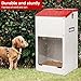 Svauoumu Futterautomat für Hunde - Fassungsvermögen 11 kg, mit Deckel Zum Schutz des Futters, Nagetiersicheres Design, Geeignet für den Außeneinsatz