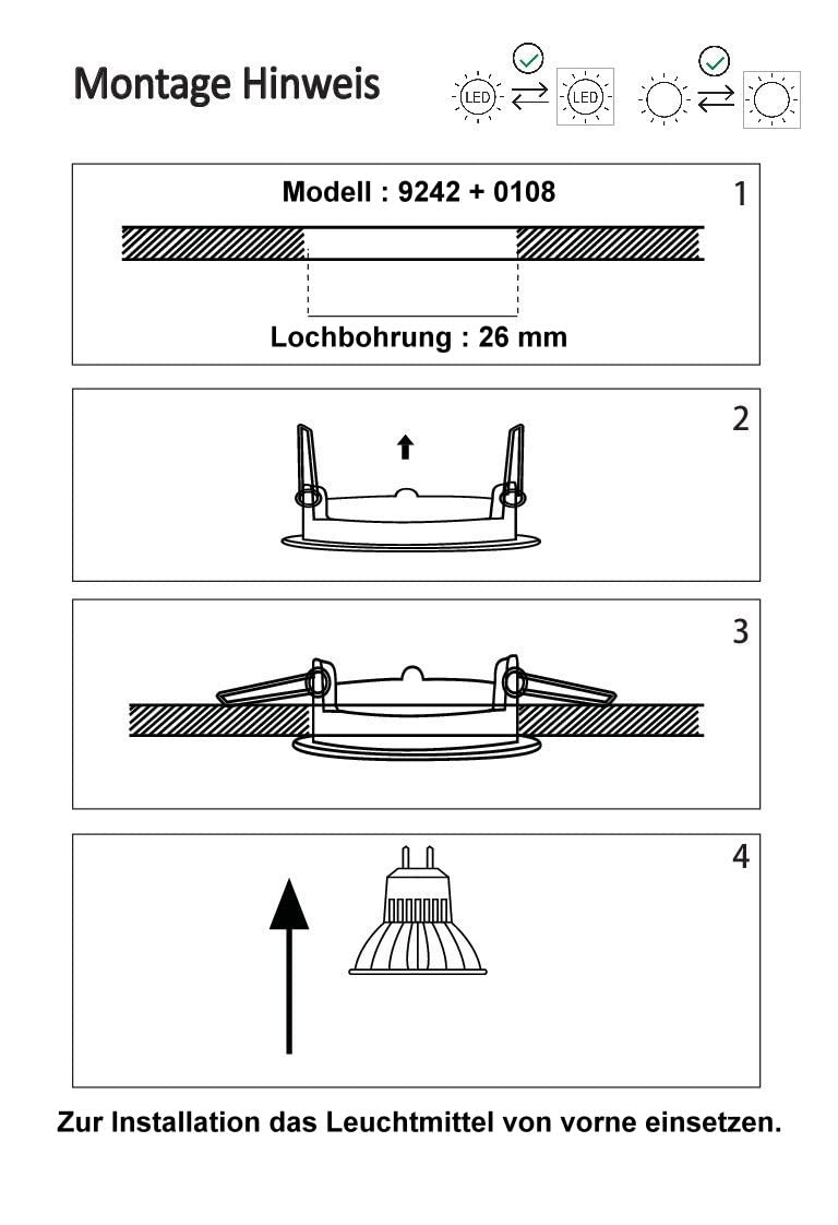 LICHT DISCOUNT Halogen Einbaulampen Sternenhimmel 10er Set 12 V chrom glänzend - Aussenmass 30 mm - Lieferung inkl. Trafo, Sternchen Spots, 10 Watt G4 Stiftsockel Halogen Leuchtmittel