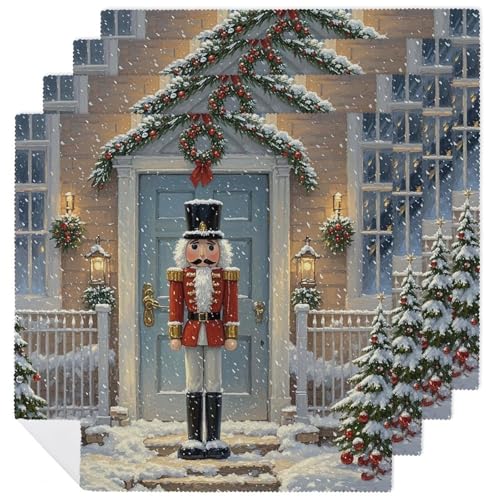 Servilletas de Tela Vintage Nutcracker 4 Piezas miniatura 1