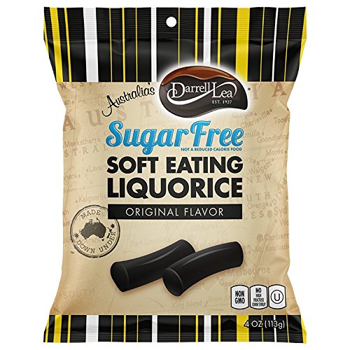 Darrell Lea, Soft Eating Liquorice - Sugar Free, Original Black Flavour, 113g Licorice Sweets Cover