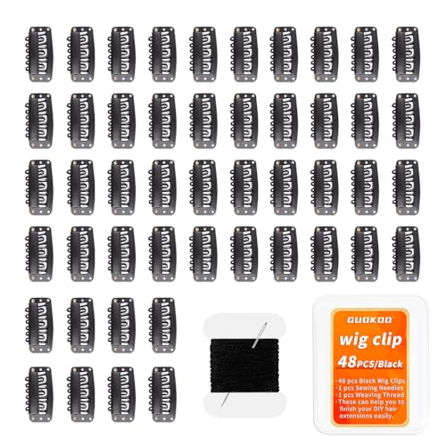 Extensions de cheveux à clipser 32 mm : réparez vos pinces cassées avec ce lot de 48