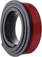 Vista 4 de KIMISS Moldura de arco de rueda de automóvil, 2 piezas universales de goma de 4.9 ft, tiras anticolisión, molduras para guardabarros (negro)