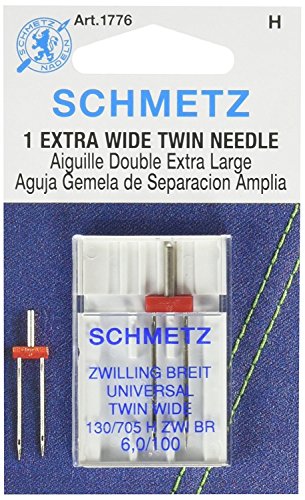 Aiguille double Schmetz Universal Twin 100/6.0 extra large couture denim