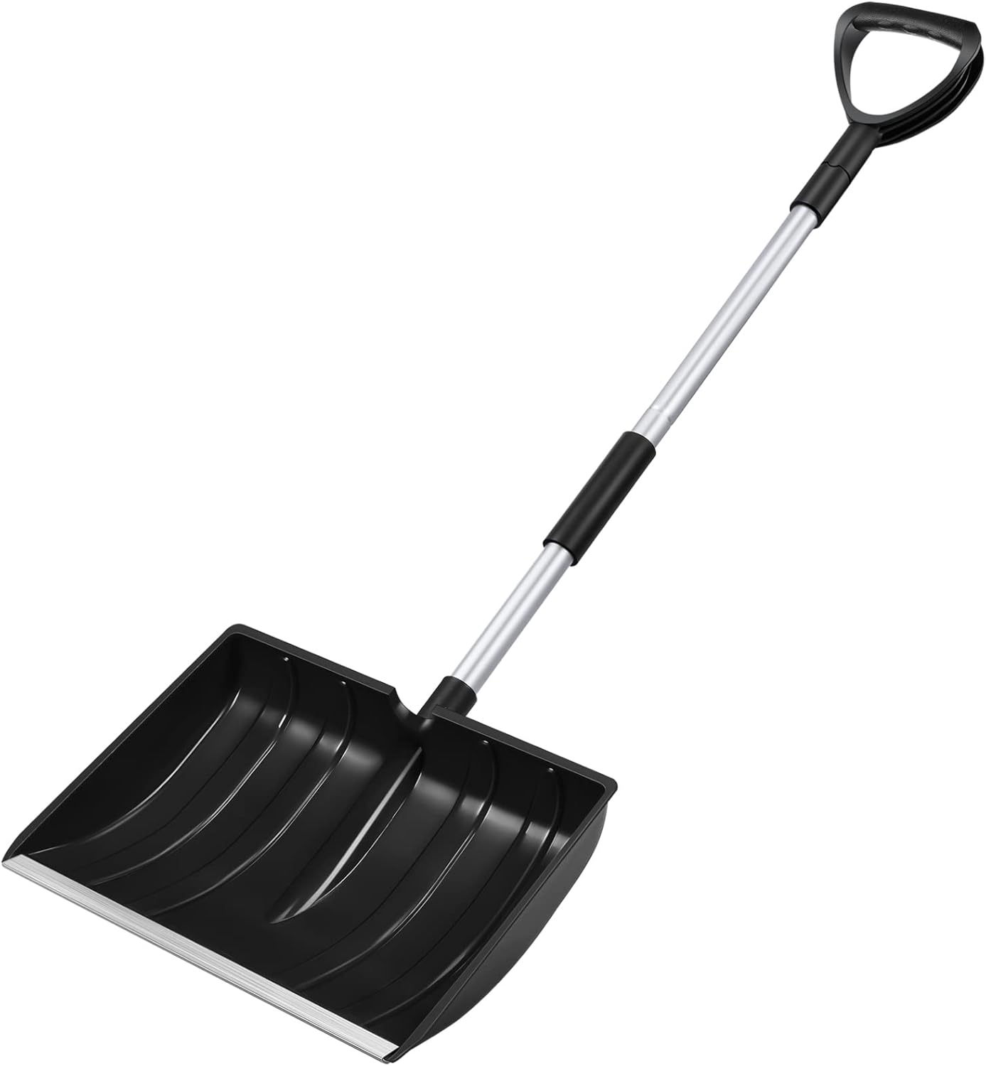BESPORTBLE Large Snow Shovel with Adjustable Handle Heavy-Duty Ice Scraper Tool for Snow Removal for Cars Trucks and Outdoor Use Aluminum Construction