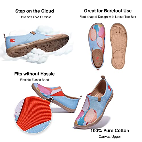 Image of UIN Women's Slip On Shoes Colorful Comfortable Lightweight Art Travel Sneakers Casual Floral Stylish Everyday Loafers