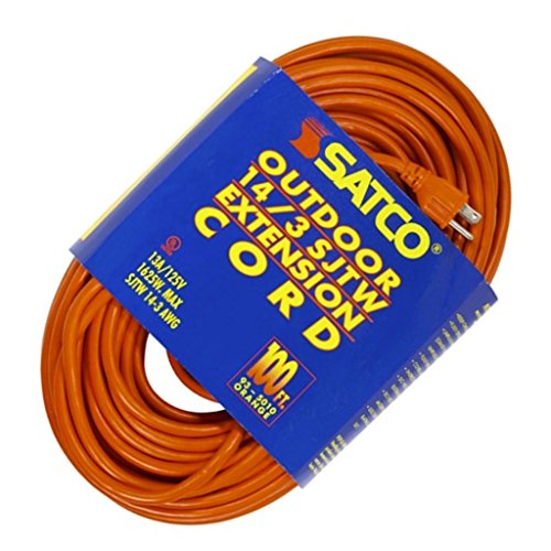 Black Friday - 80% OFF Satco Products 93/5010 14/3 Gauge SJTW-3 Outdoor Extension Cord with Sleeve, Orange, 100-Foot One-Day Sale: Up to 40% Off Satco Products 93/5010 14/3 Gauge SJTW-3 Outdoor Extension Cord with Sleeve, Orange, 100-Foot