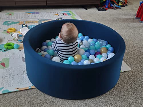 Foam Ball Pit For Baby, Toddler And Children | Soft Play Equipment For Kids | Round Playpen 35 X 11.8 In (Balls Not Included) #TOP5