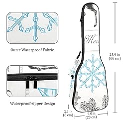 Housse de transport pour ukulélé avec motif cerf et flocons de neige pour concert soprano ténor 58,4 cm d’épaisseur 10… - Les Beatles, Paul McCartney, John Lennon, RIngo Starr, George Harrison Housse de transport pour ukulélé avec motif cerf et flocons de neige pour concert soprano ténor 58,4 cm d'épaisseur 10… – Image 4