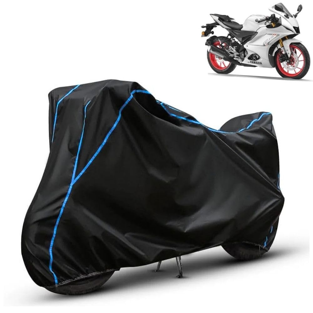 FAVY Waterproof Bike Cover Compatible with Yamaha R15 V4 | Dust Proof & UV Protection Bike Body Cover | Wind Proof Elastic Bottom Motorcycle Cover