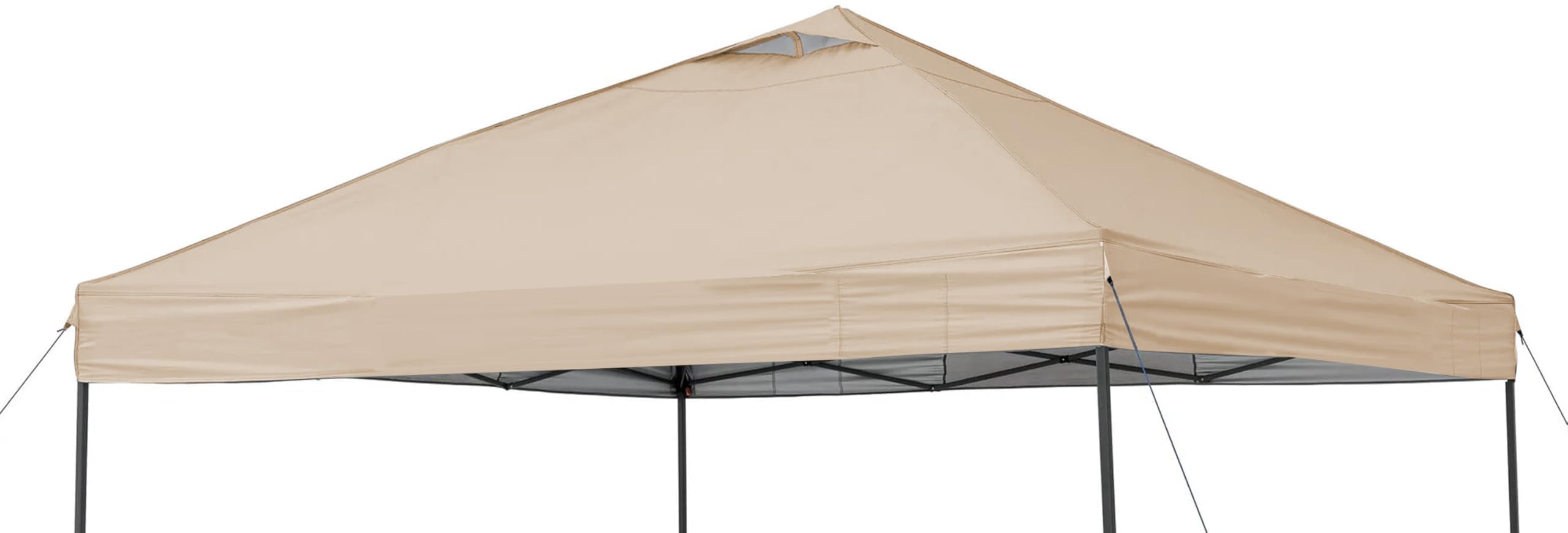 Photo 1 of SCOMANAGE Replacement Top with Air Vent Compatible with Ozark 12' x 12' Instant Straight Leg Canopy Frame, Canopy Cover ONLY, Beige
