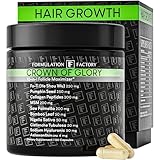 Formulation Factory Crown of Glory 10-in-1 Hair Growth Products - DHT Blocker for Men & Women with Pumpkin Seed Oil - Hair Vitamins for Faster Growth & Thickness - 120 Capsules, 2 Month Supply