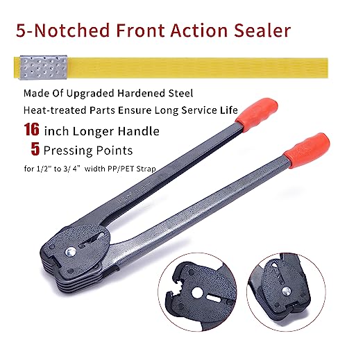 all-in-one banding strapping kit with poly strapping tensioner 320034 pp band 100 metal seals and sealer tools
