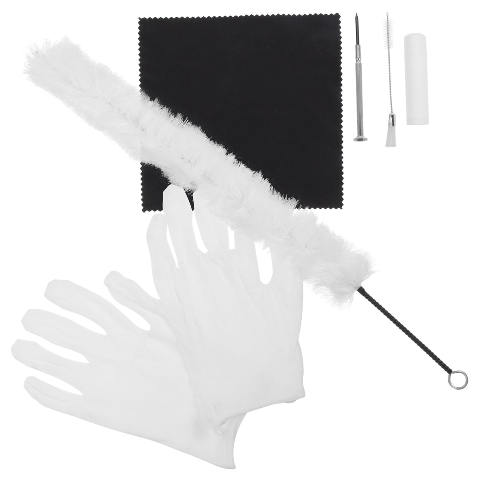 Totority 1Set Saxophone Cleaning Kit of Portable Cleaning Cloths and Brush for Saxophone and Clarinet Maintenance Lightweight and Wear Resistant Tools for All Musical Instruments