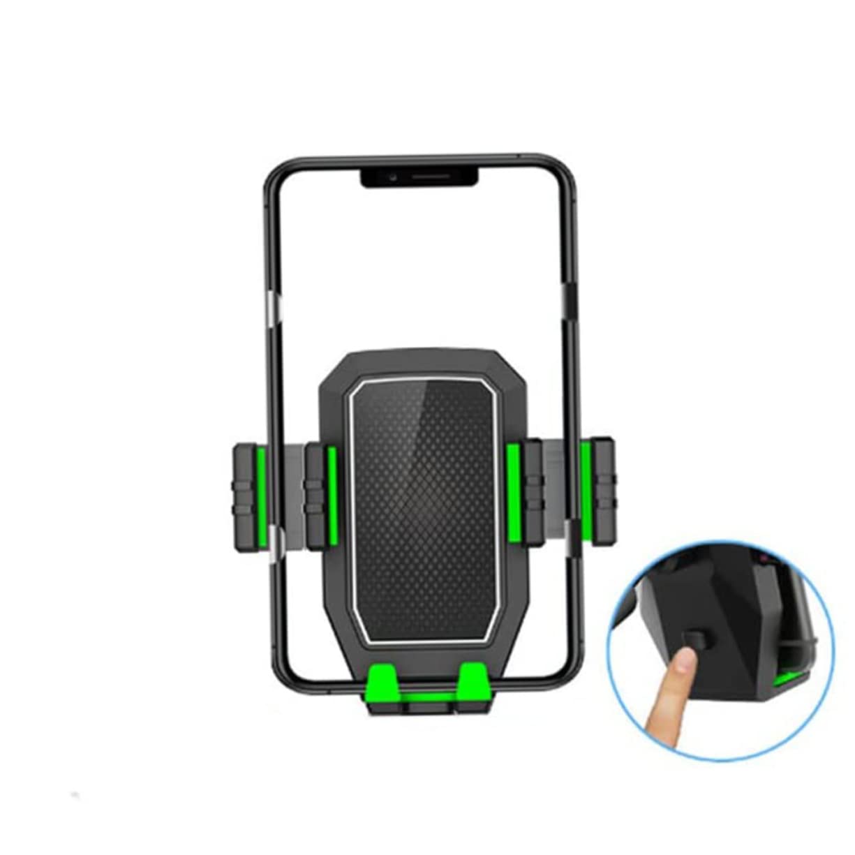 SHINEOFI Supporto Cellulare per Auto con Portabicchieri, Nero Abs Metallo