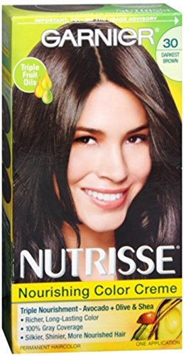 Garnier Nutrisse Tinte para Cabello 30 Castaño Oscuro 3 unidades