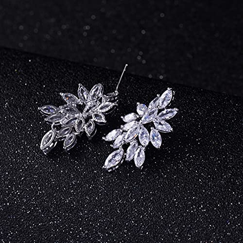 Conjunto de collar y pendientes de cristal floral para novias y bodas 3