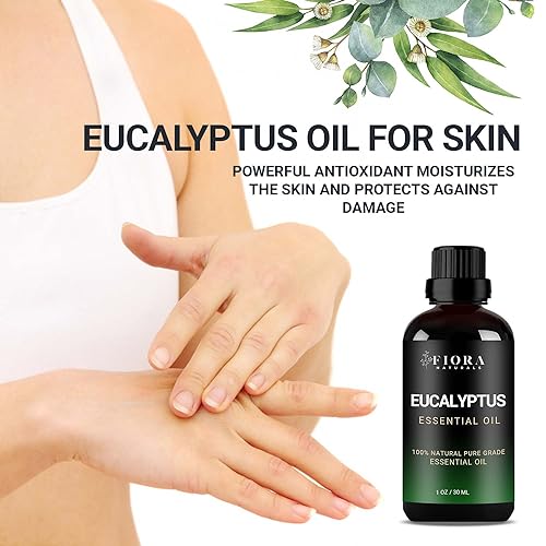 Image of Eucalyptus Essential Oil - 100% Pure Eucalyptus Oil for Diffuser, Humidifier, Sinus, Cold, and Aromatherapy - Natural Oil for Skin, Hair, Scalp and Massage