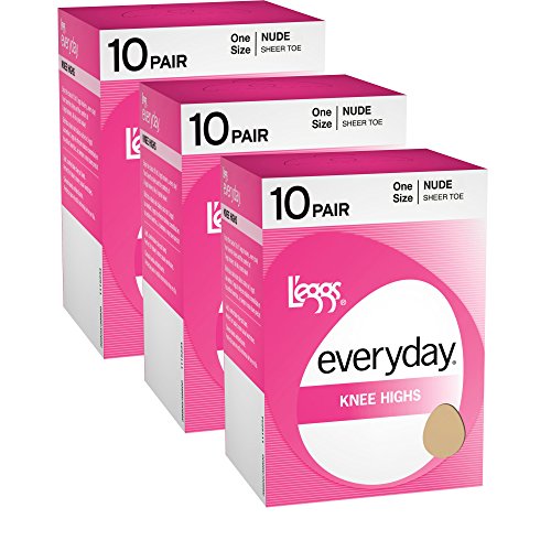 L'eggs Women`s Set of 3 L`eggs Everyday Knee Highs ST - Best-Seller! OneSize