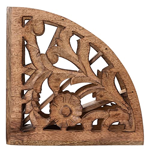 Organisateur télécommande en bois 4 cases anti-perte de boîtiers